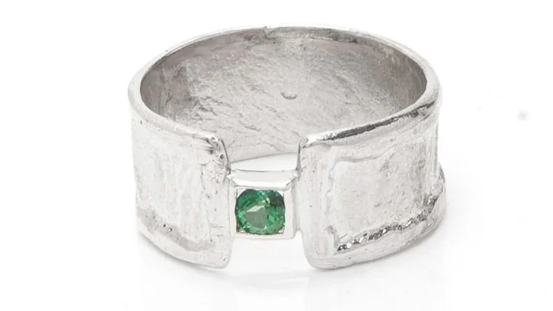 Round Peg/Square Hole Sterling Silver, Rainforest Topaz