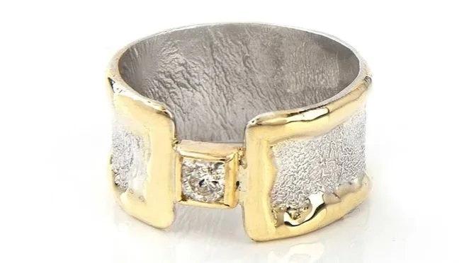 Round Peg/Square Hole Sterling Silver, 14k Gold, Diamond