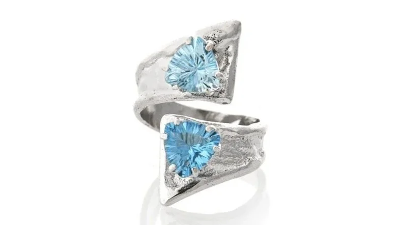 Wrap Around Town Sterling Silver, Sky & Swiss Blue Topaz