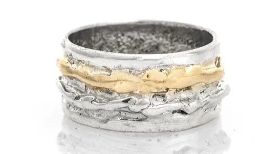 Golden Ridge Sterling Silver, 14k Gold