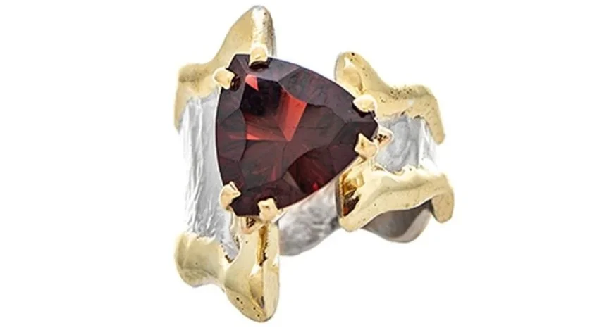 January Jane Sterling Silver, 14k Gold, Garnet
