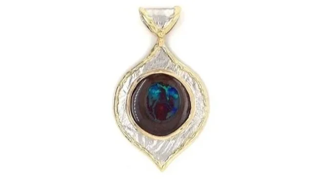 Opal Ornament Sterling Silver, 14k Gold, Boulder Opal