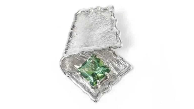 Wisply Fold Sterling Silver,  Rainforest Topaz