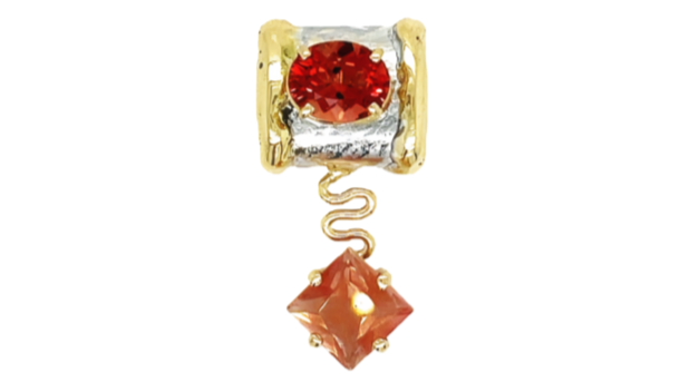 "Connections" Collection Sterling Siver, 14k Gold, Orange Garnet, Sunstone