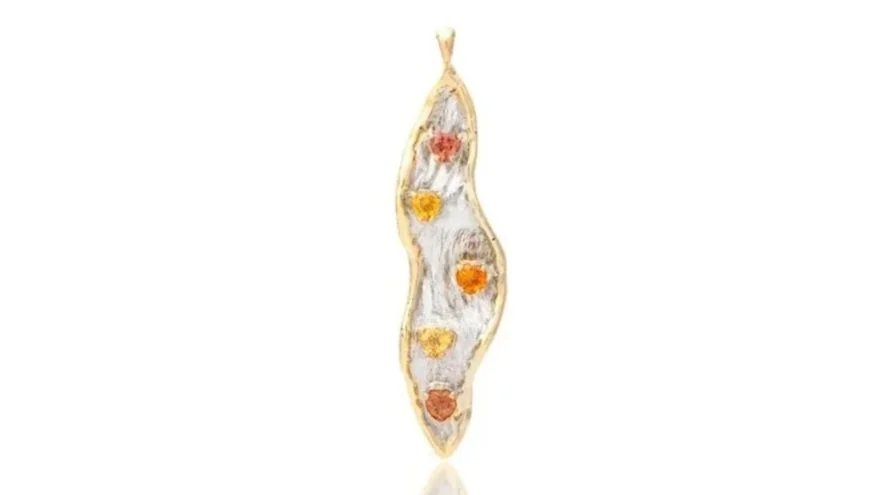 Road Less Traveled Sterling Silver, 14k Gold, Sapphires