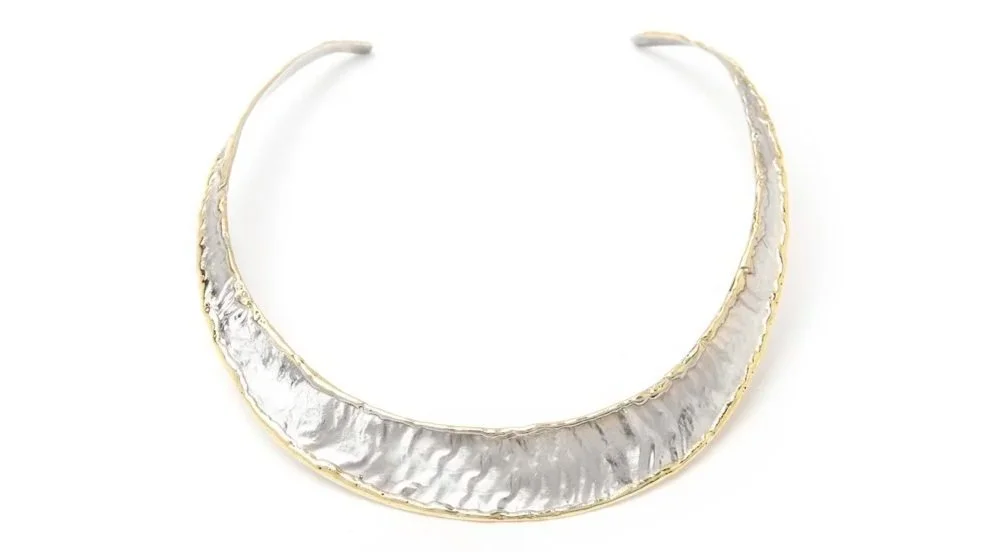 Cleopatra Collar Sterling Siver, 14k Gold