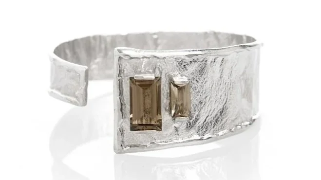 "It's a Wrap" Sterling Silver, Smoky Quartz