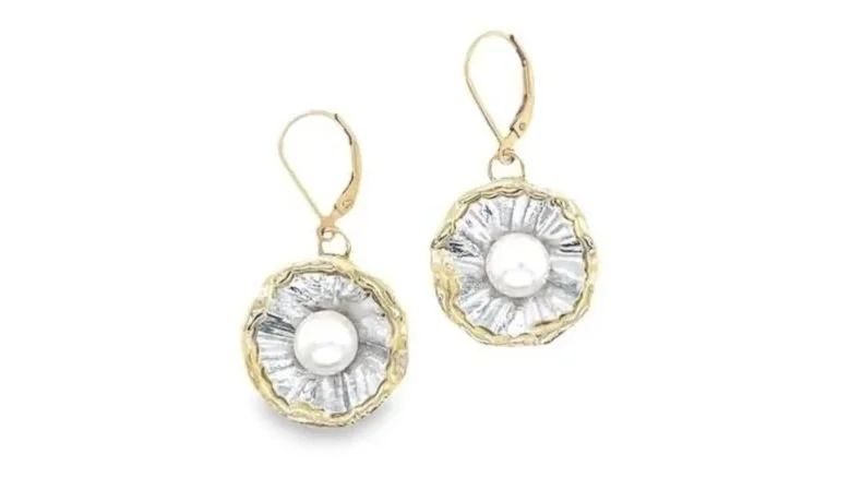 Ruffle Drops Sterling Silver, 14k Gold, Freshwater Pearls