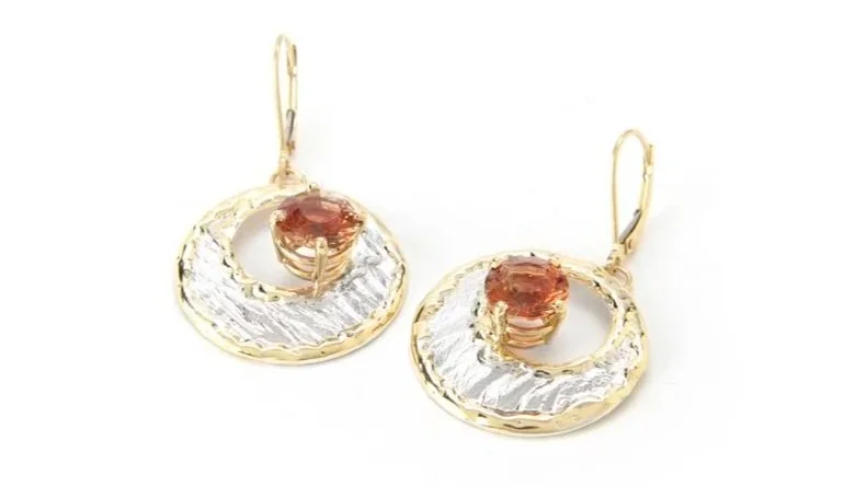 Sunrise Cutouts Sterling Silver, 14k Gold, Twilight Mystic Topaz