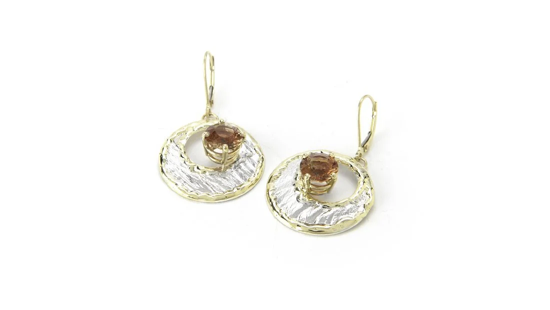 Sunrise Cutouts Sterling Silver, 14k Gold, Twilight Mystic Topaz