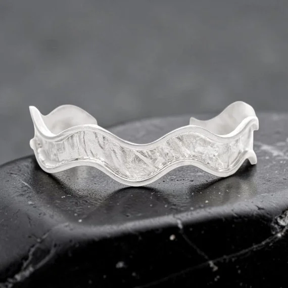 River Cuff Reticulated Sterling Silver 