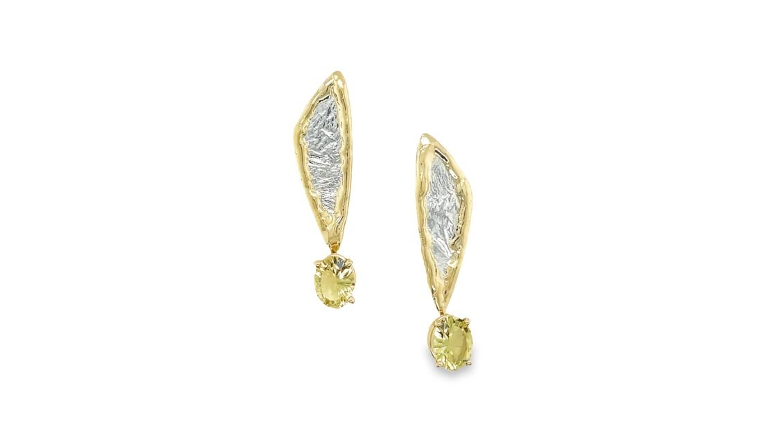 Lemon Drops Sterling Silver, 14k Gold, Lemon Quartz