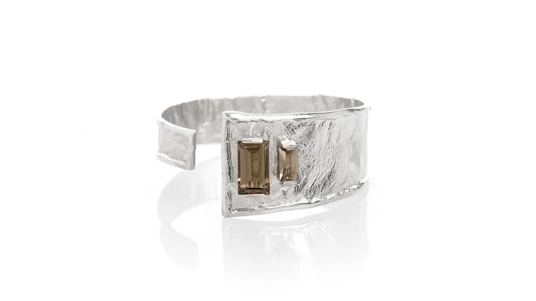 "It's a Wrap" Sterling Silver, Smoky Quartz