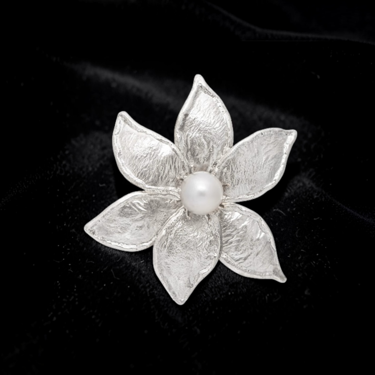 South Sea Flower Sterling Siver, South Sea Pearl