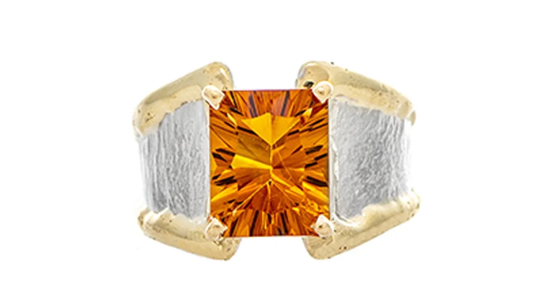 Golden Gate Bridge Sterling Silver, 14k Gold, Citrine