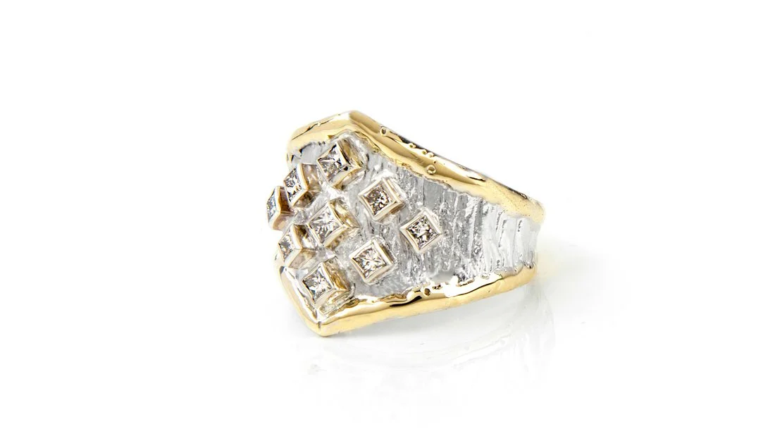 Leon Sterling Silver, 14k Gold, Diamonds