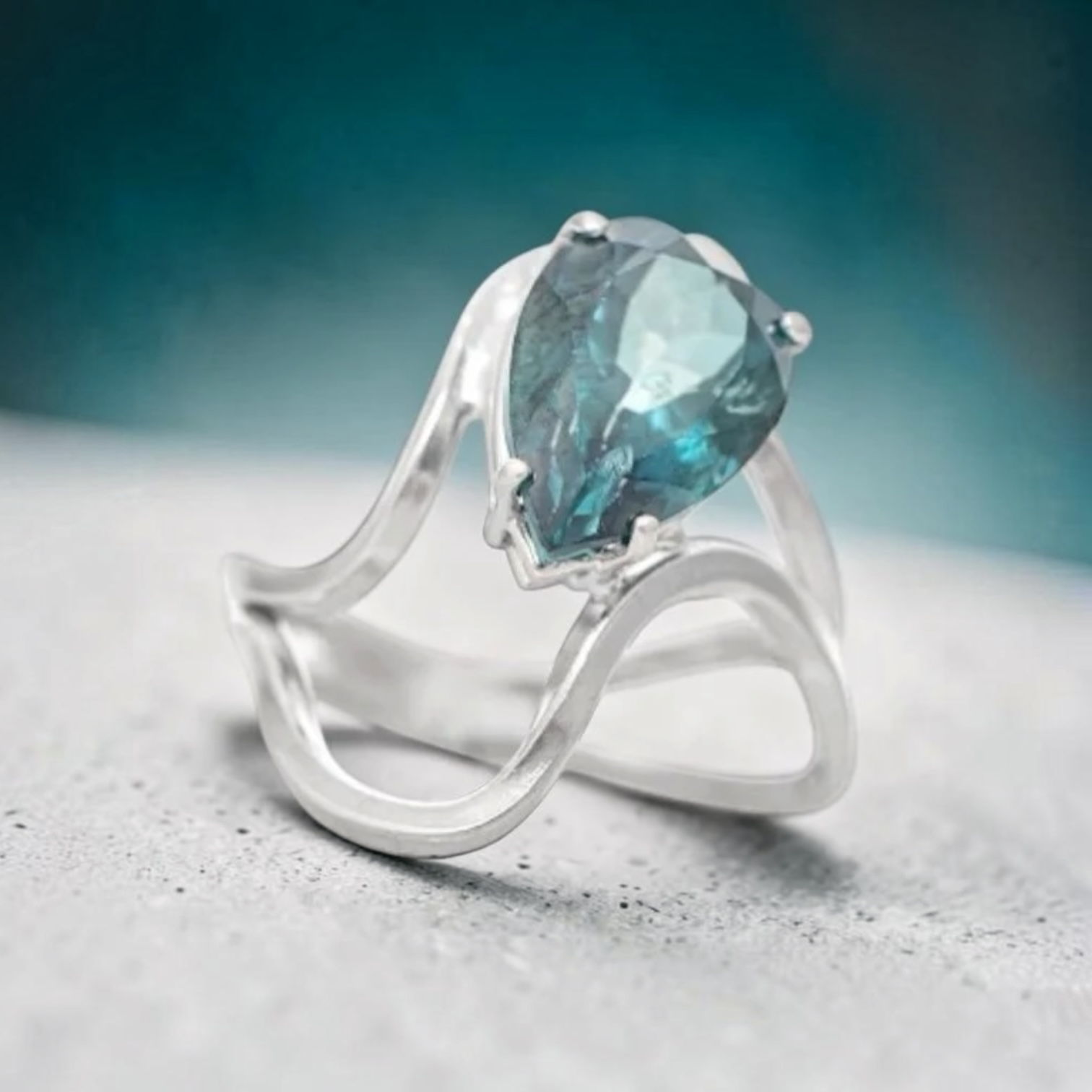The Road Home Sterling Silver, Carribbean Green Topaz