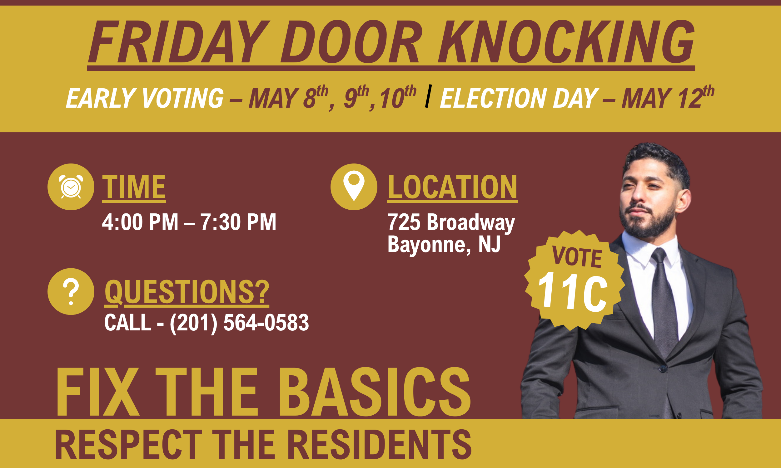 Friday, April 17th - Door-Knocking