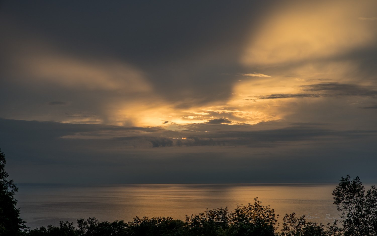 Evening sky off Cape Breton Highlands National Park, NS