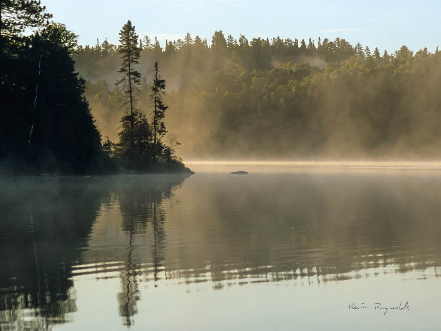 Misty morning in La Verendrye