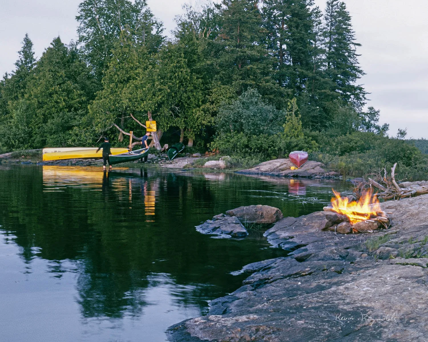 Setting up camp in La Verendrye