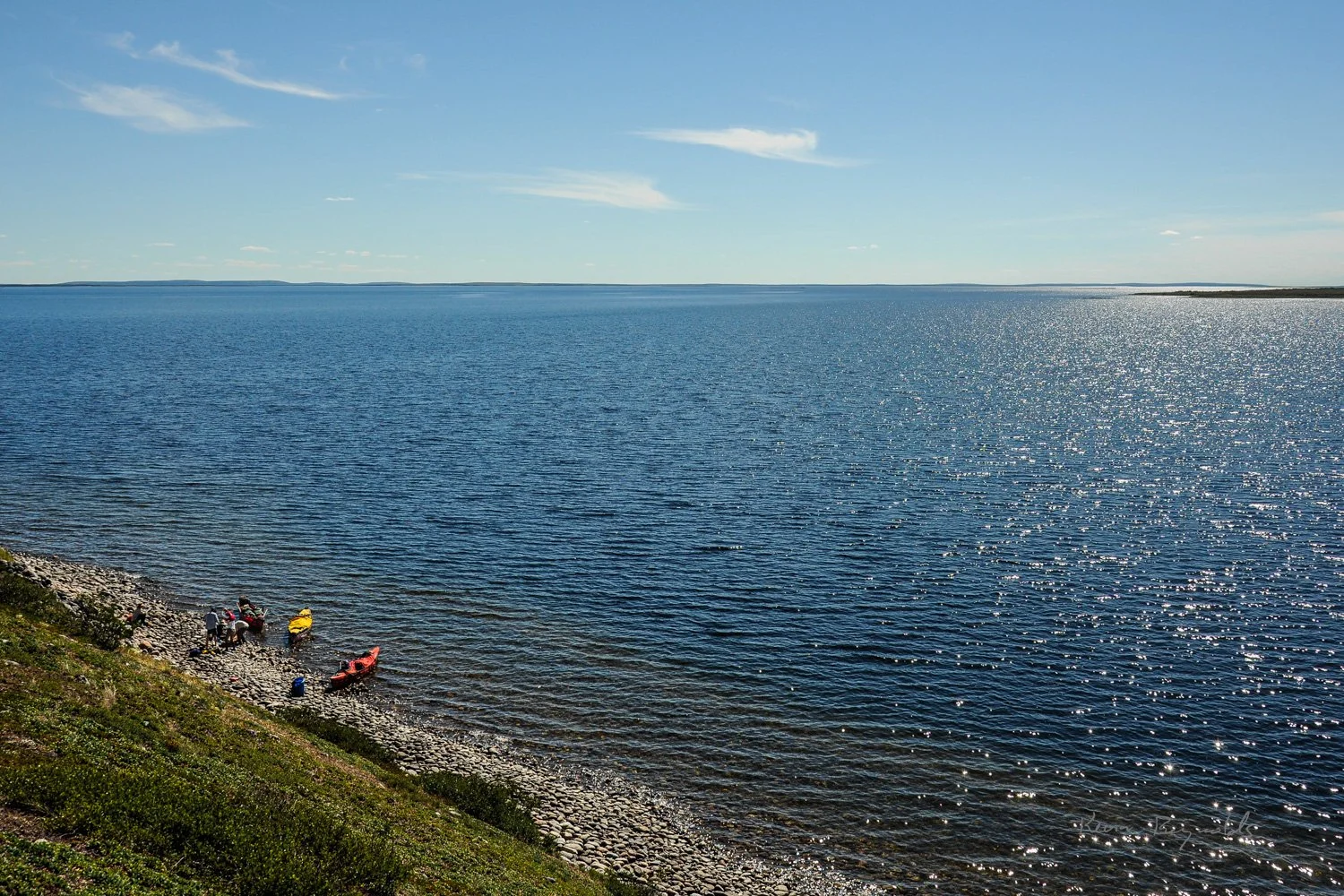Lunch stop on Ennadia Lake, NU