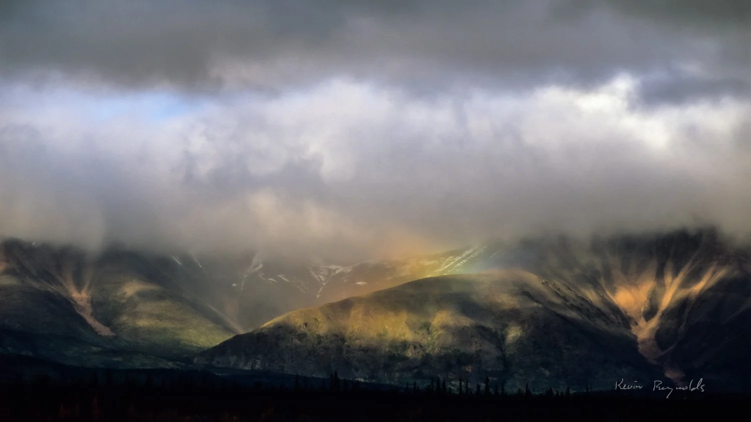 Mountain weather over the Bonnet Plume River, YT
