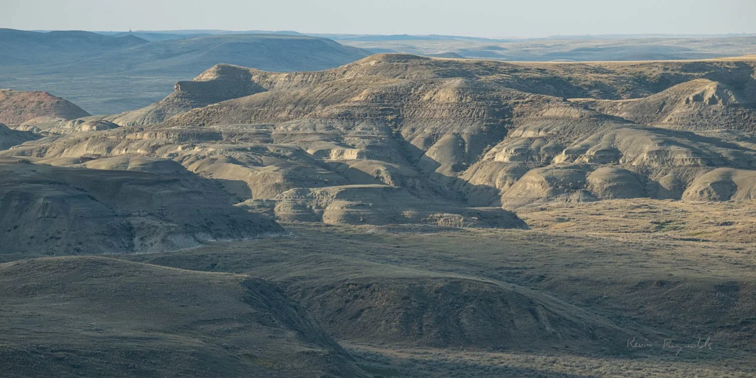 Late afternoon light on the badlands