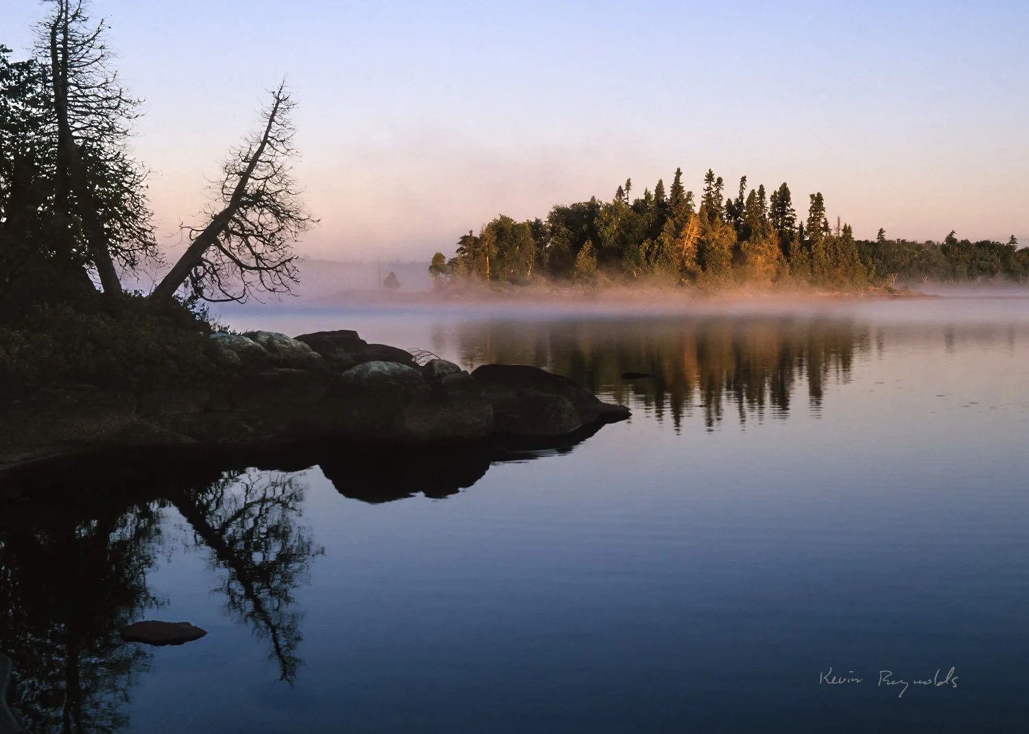 Morning mist over La Vérendrye Reserve, QC