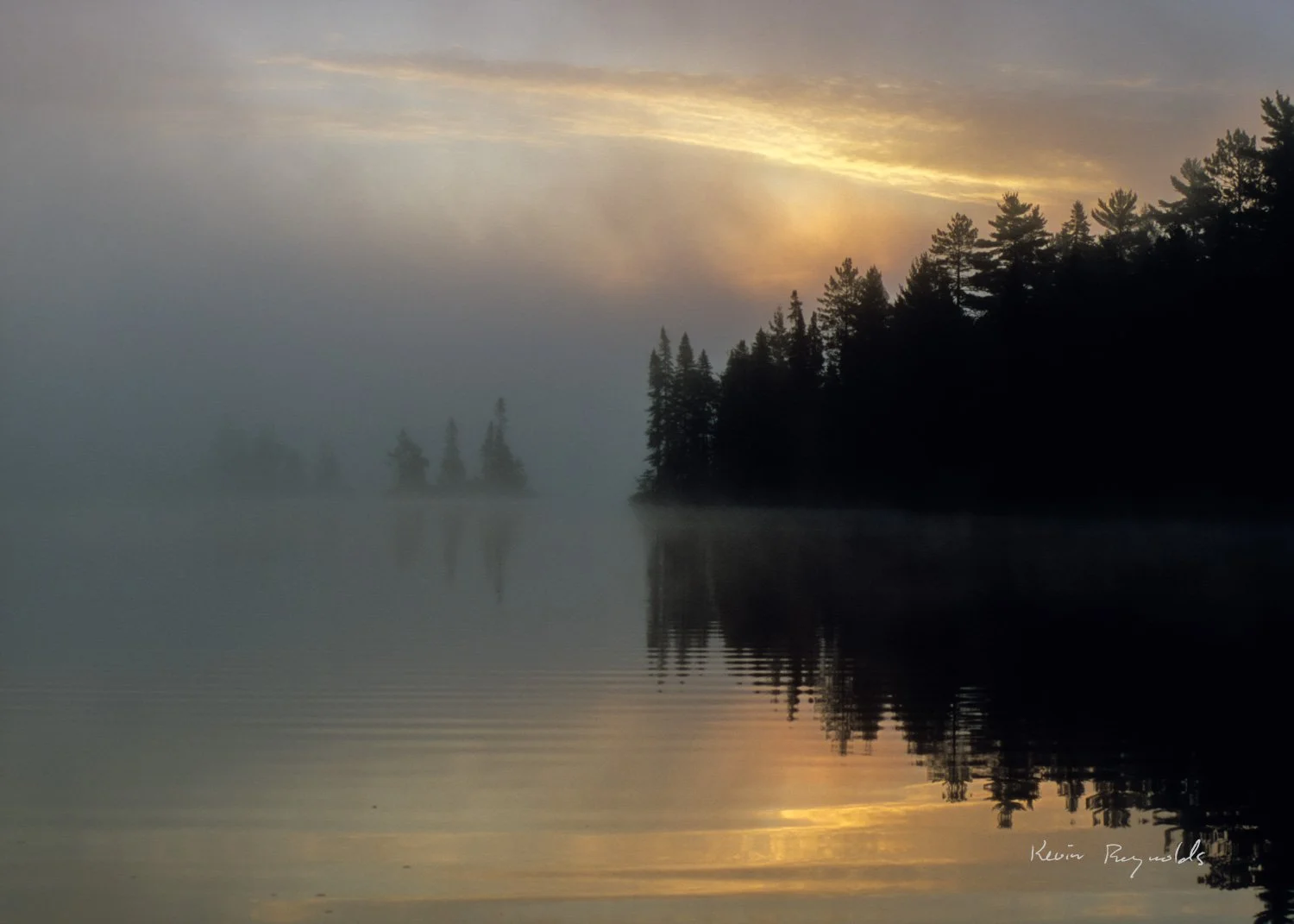 Morning mist over La Vérendrye Reserve, QC