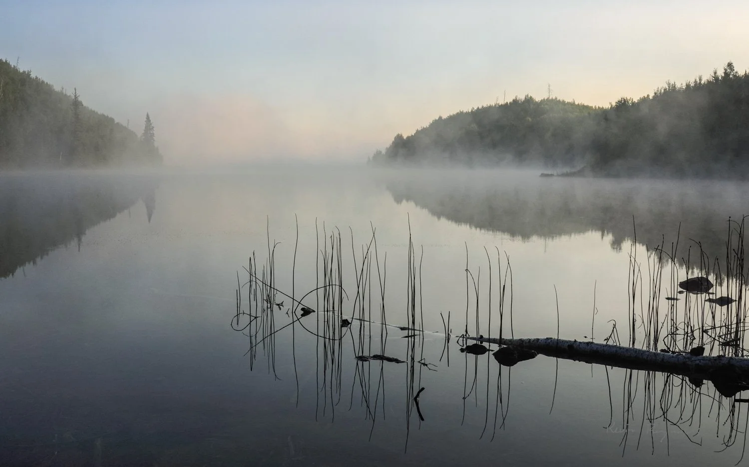 Morning mist over the Churchill River region, SK