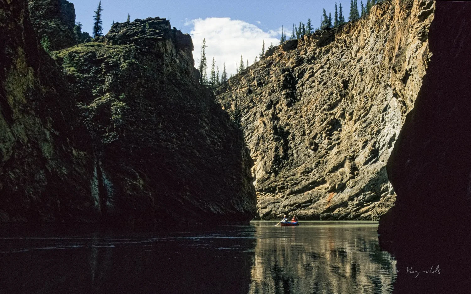 Paddling a Mountain River canyon