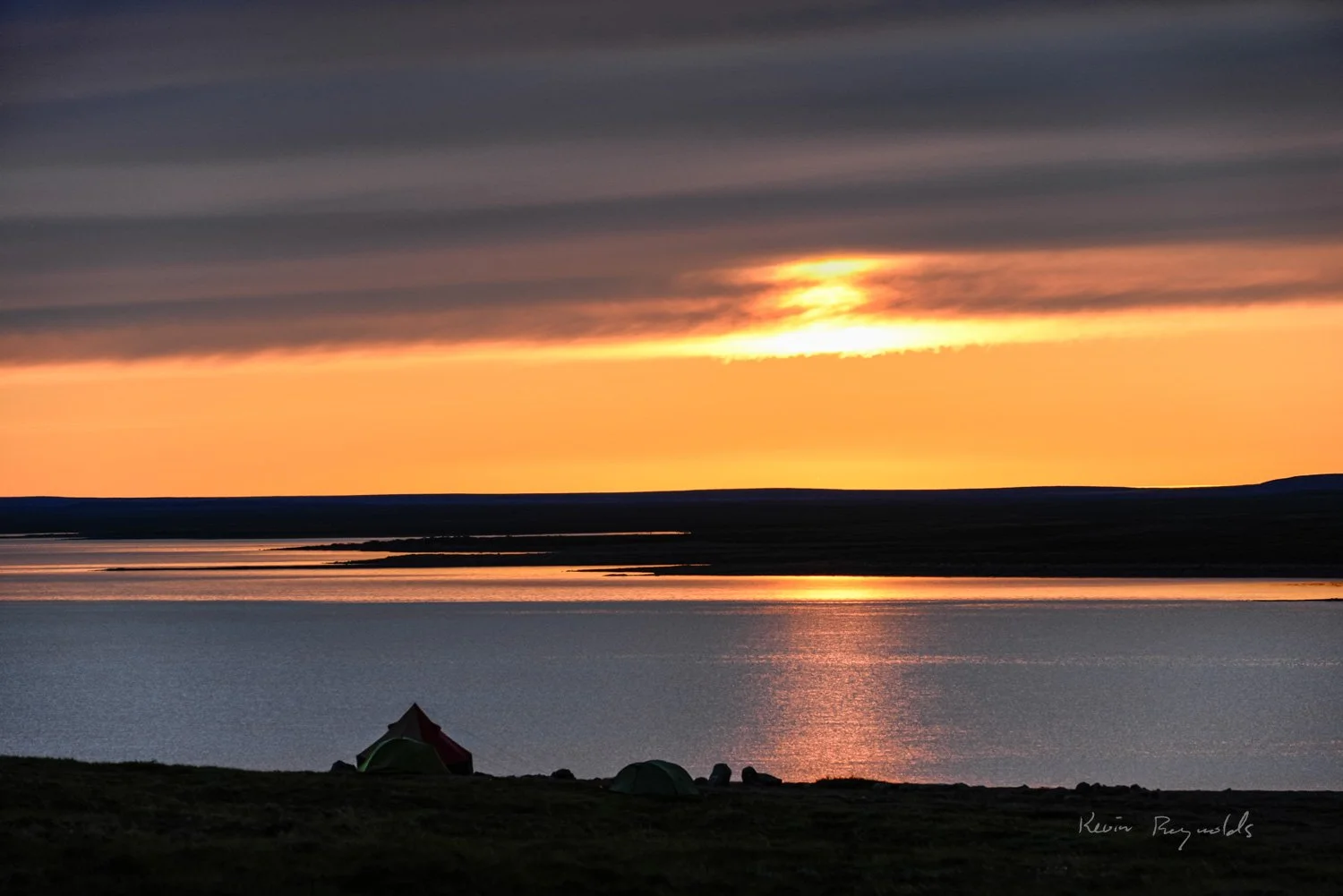 Smokey sunset over the Kazan River, NU