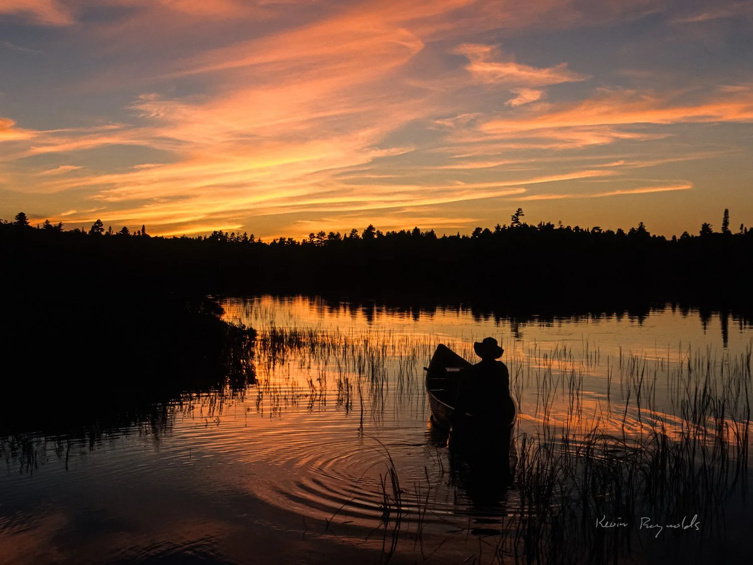 Sunset paddle in La Vérendrye Reserve, QC