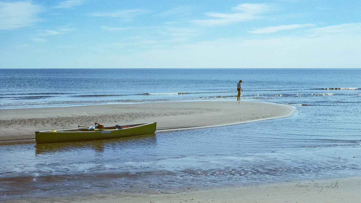 Canoeing along P.E.I. beaches