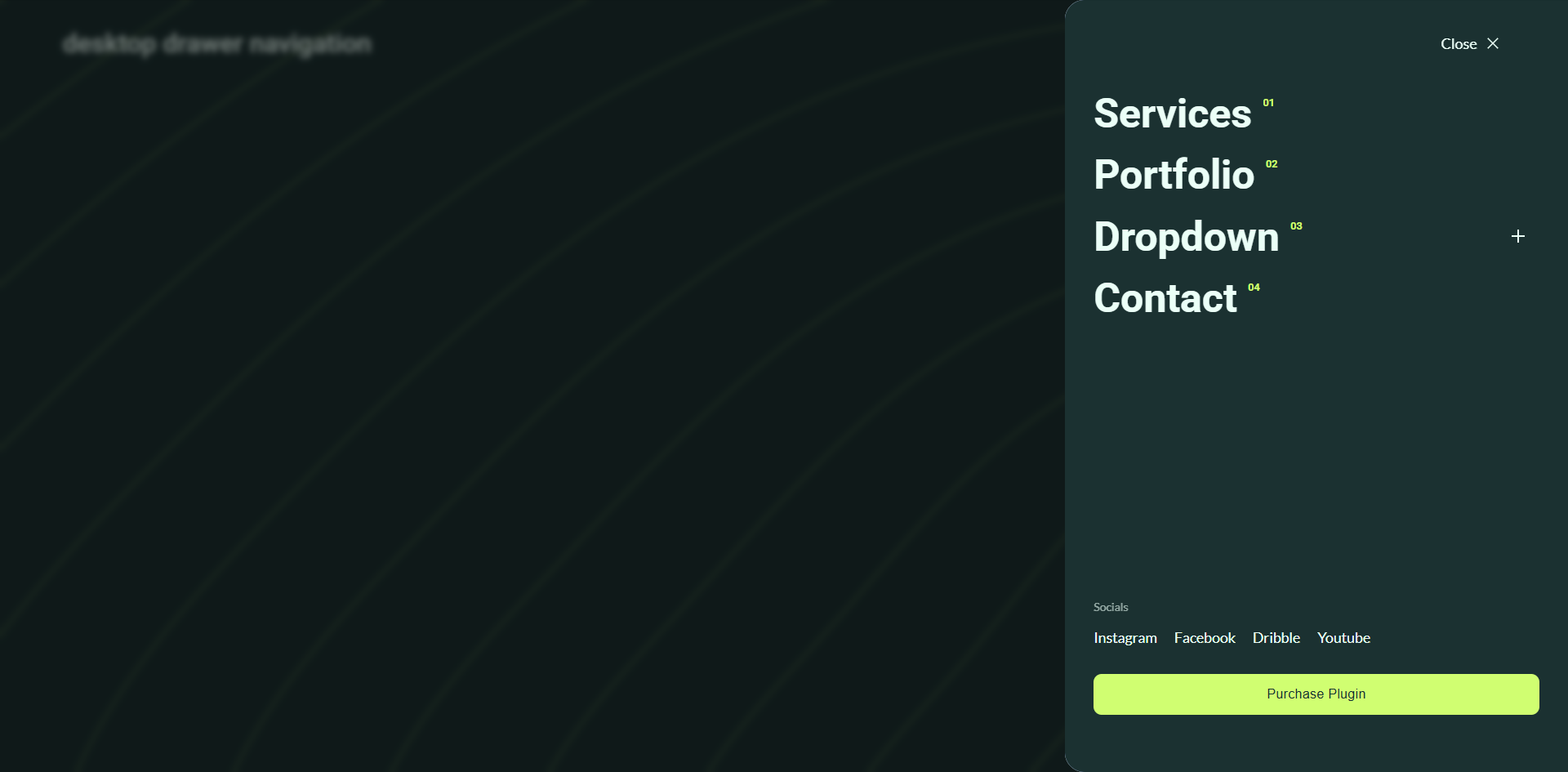 Desktop Drawer Navigation