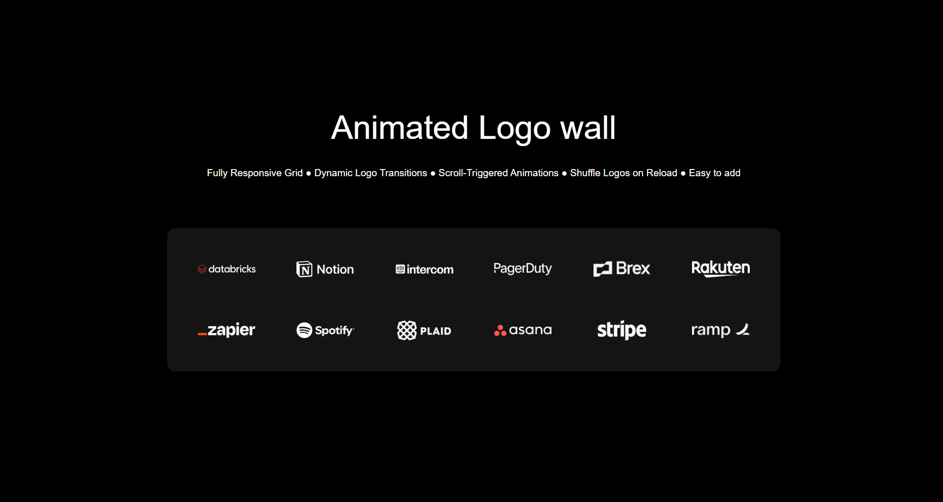 Animated Logo Wall