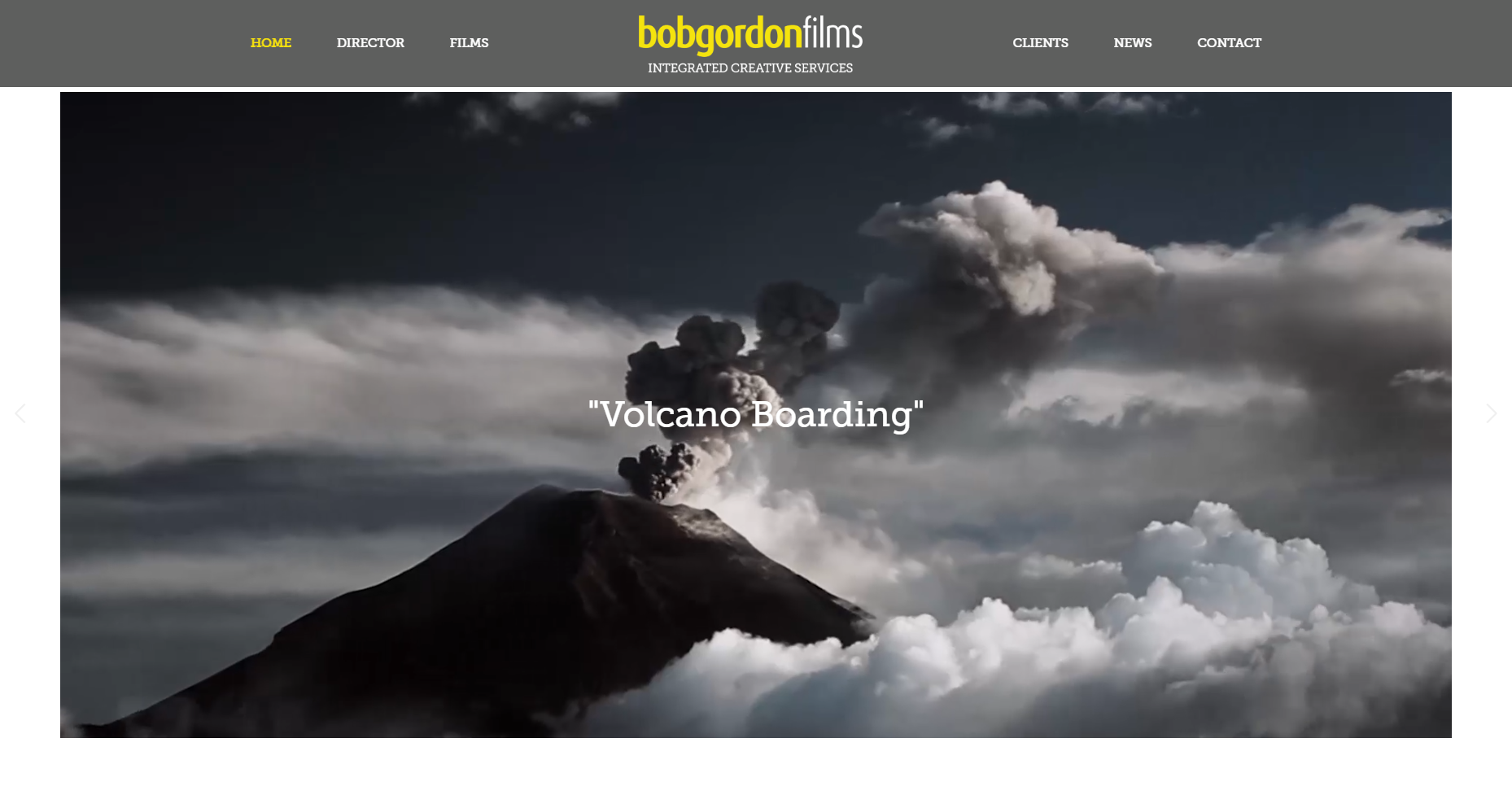 Image of a volcano erupting with ash and smoke, accompanied by the text "Volcano Boarding".