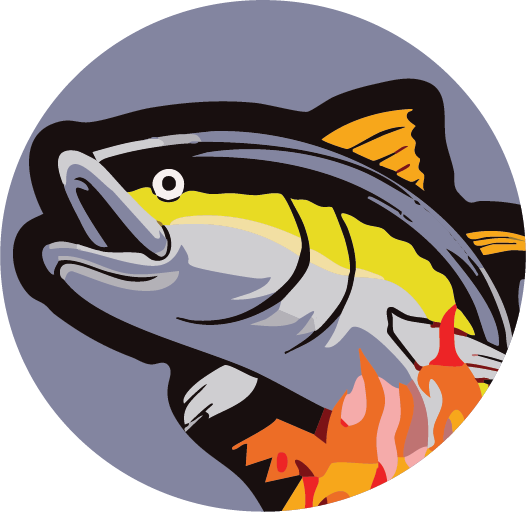 Vector image of the fish from the Big Mack's Kitchen logo