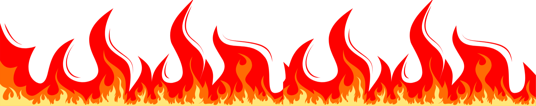 Illustration of red and orange flames with black background