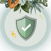 Illustration eines Schildes mit Häkchen als Symbol für Sicherheit