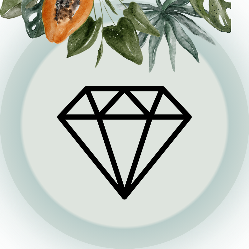 Icon für hochwertige Oberflächen mit einem Diamanten