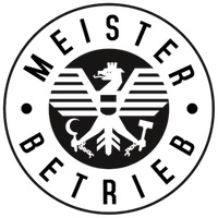 Icon für Inhouse-Leistungen: rundes Meisterbetrieb-Siegel mit Adler.