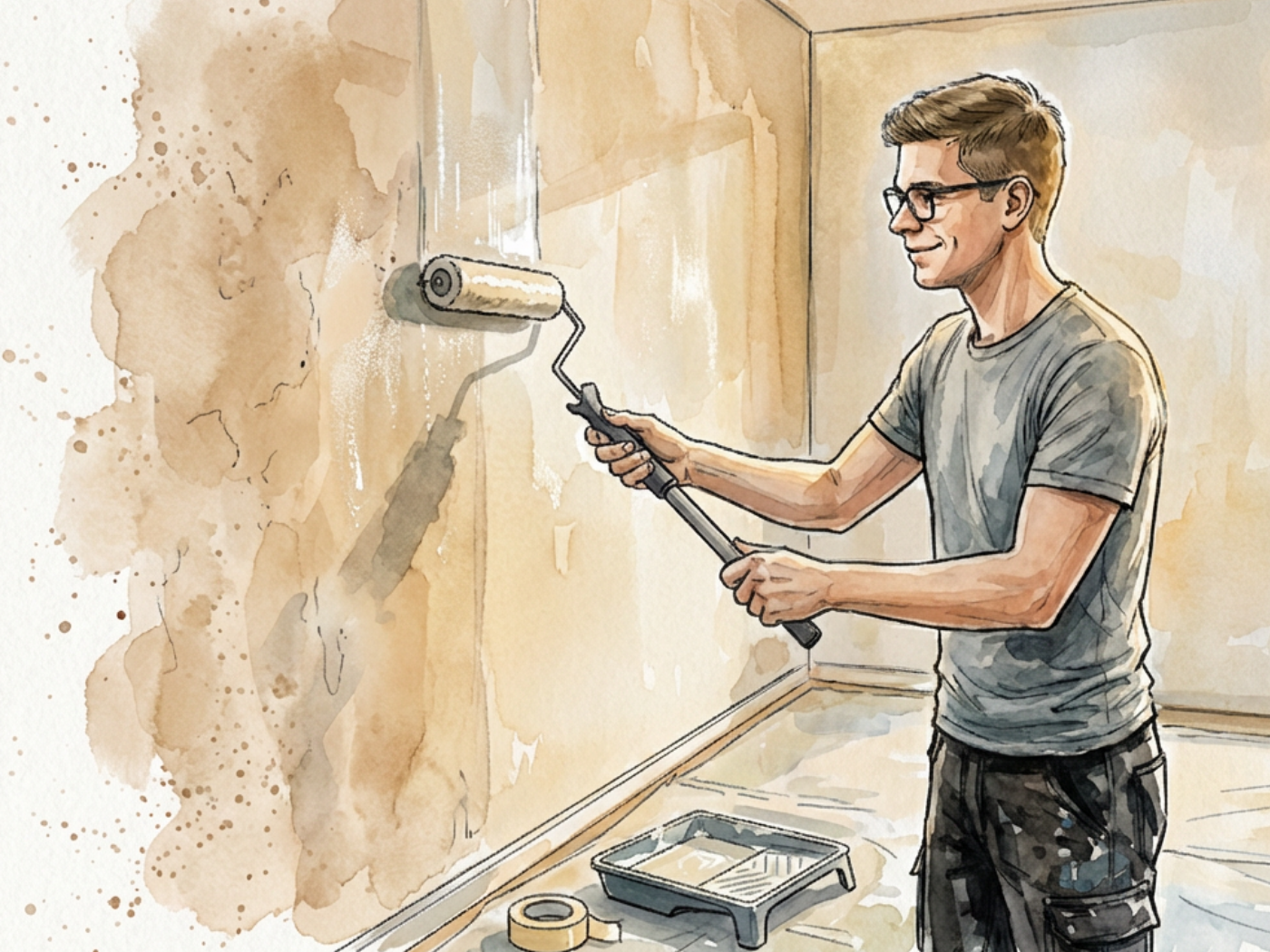 Versiegelung und Schutz einer fugenlosen Oberfläche für ein pflegeleichtes und widerstandsfähiges Finish an der Wand