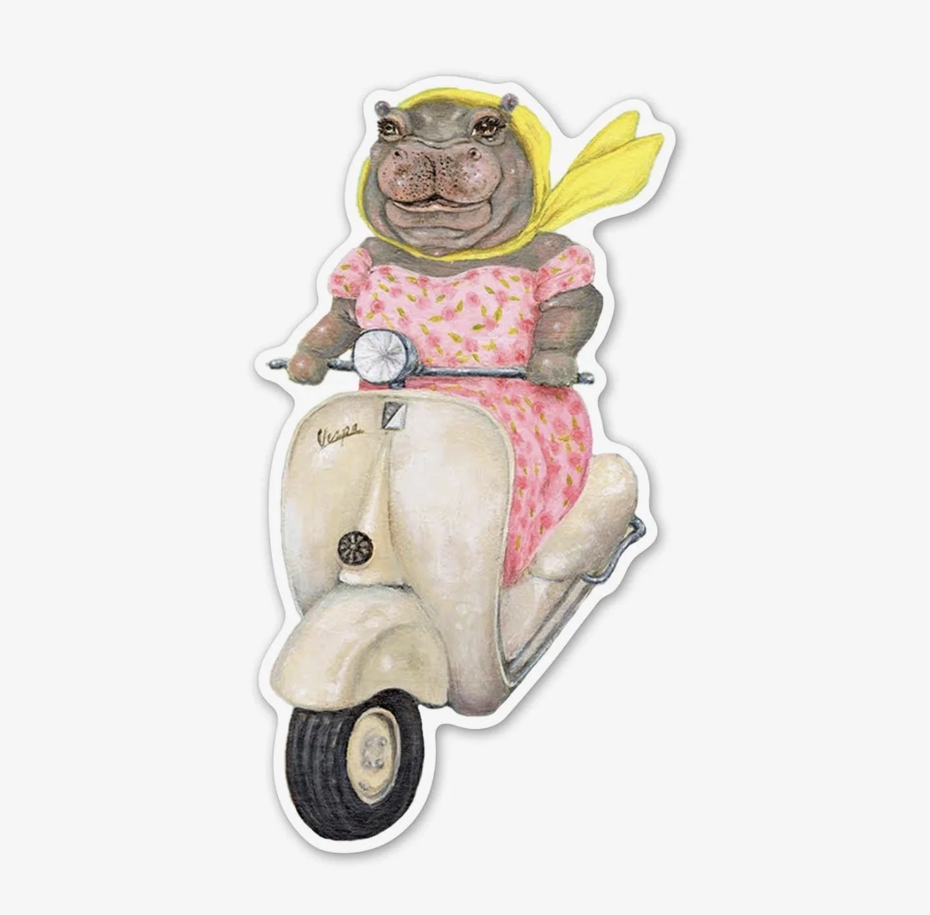 Delores Vespa Vinyl Sticker