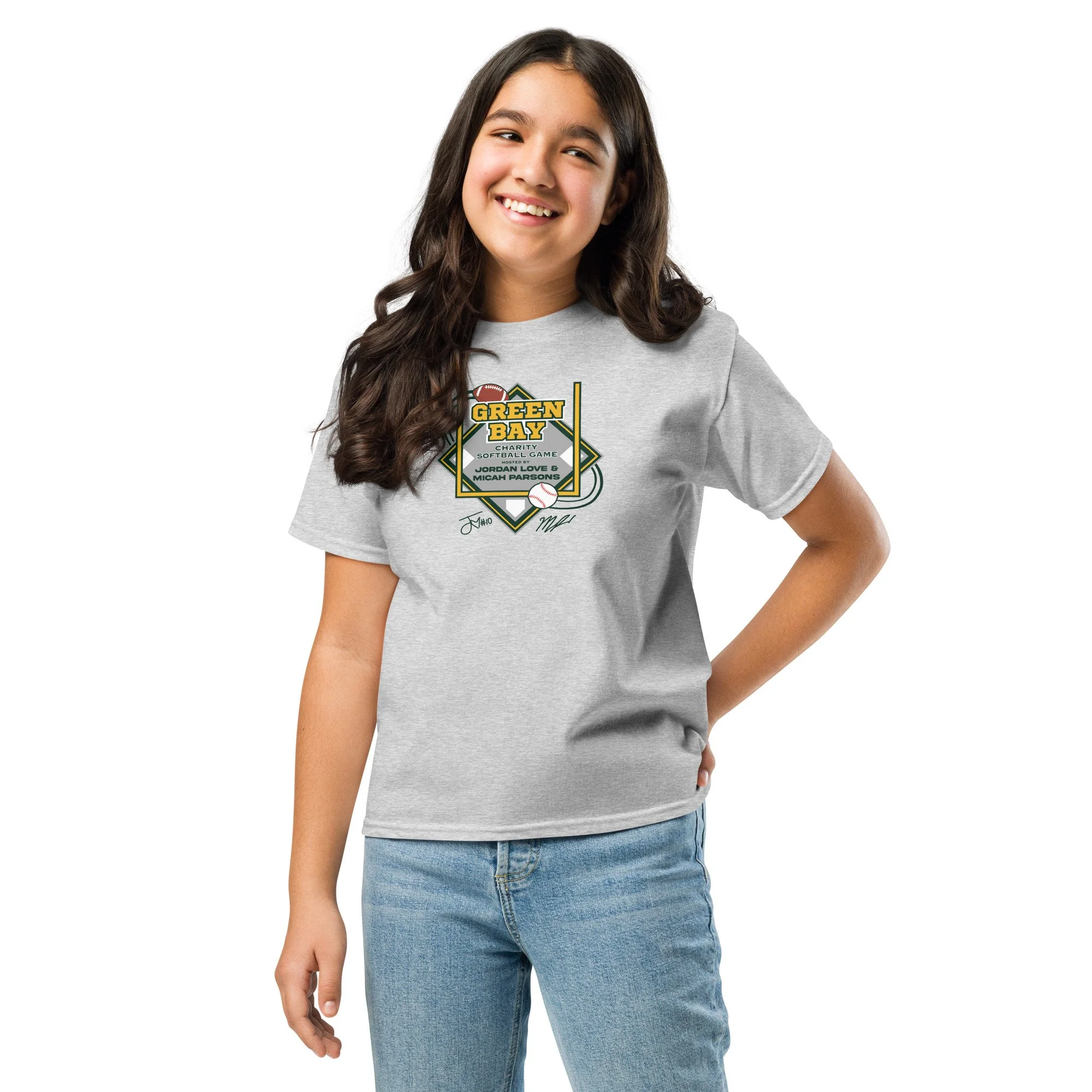 Green Bay Charity Softball - Youth Classic Tee - Sport Grey