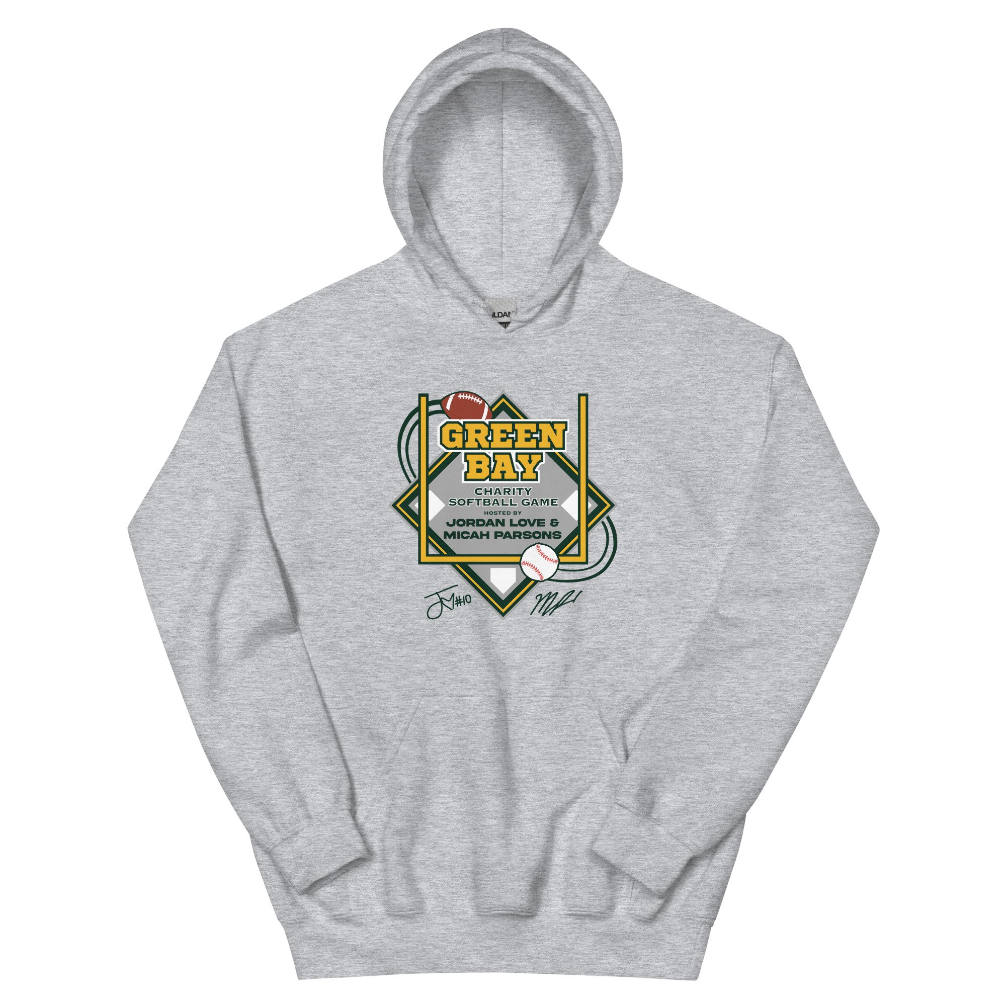 Green Bay Charity Softball - Unisex Hoodie - Sport Grey
