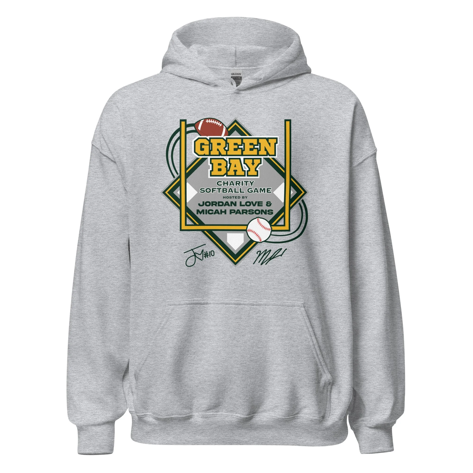 Green Bay Charity Softball - Unisex Hoodie - Sport Grey