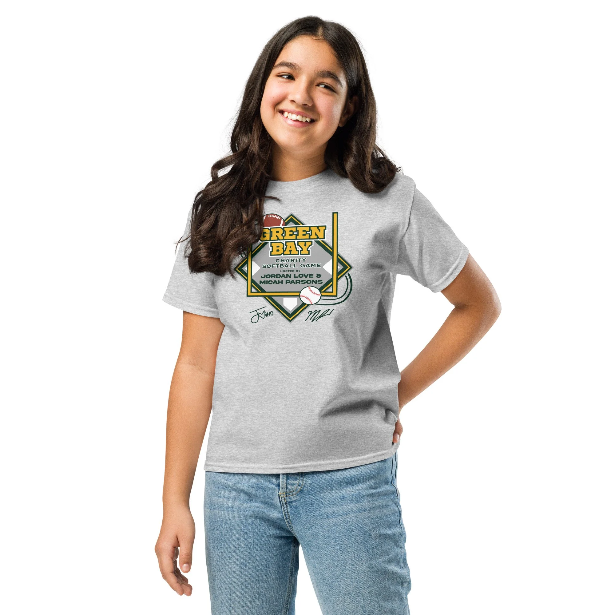 Green Bay Charity Softball - Youth Classic Tee - Sport Grey