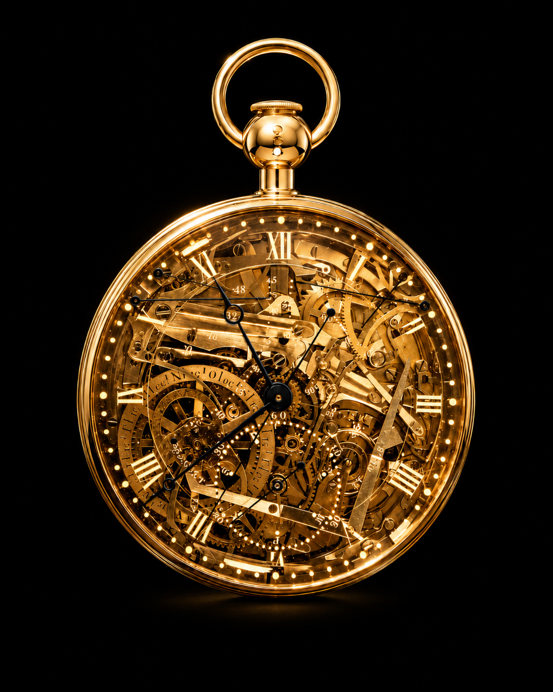 Commandée en 1783 pour Marie-Antoinette, cette œuvre mythique exigea l'assemblage de toutes les complications de l'époque dans l'or pur. Achevée 44 ans plus tard, elle demeure le joyau le plus fascinant du temps humain.